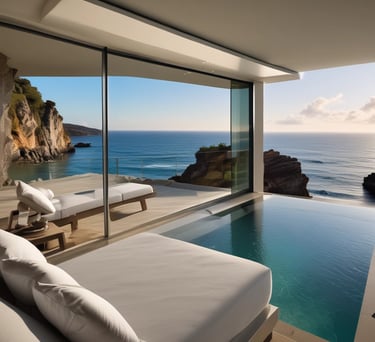 Bathroom in deluxe room with modern fixtures and clean design.
