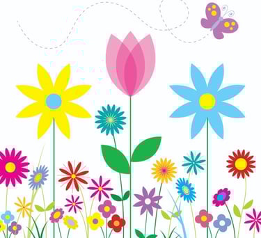 Abstract Flowers Design