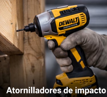 Professional DeWalt cordless impact driver being used by a worker to drive a screw into wood.