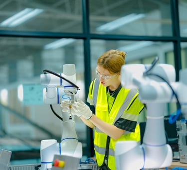 Smart manufacturing environment using robotics, AI, and Industry 4.0 technologies