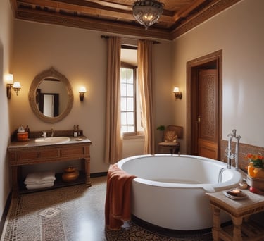 Hotel exterior showing modern architecture under a clear blue sky in Agadir.