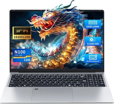 Monovate Yepbook-N100: Ordenador Portátil 16 Pulgadas, Win11 PC Portátil 