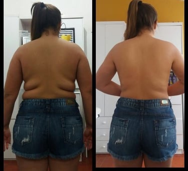 Emagrecimento com 6 semanas de treino leve e controle nas porções alimentares.
