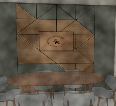 A painting of 3d wall decor from chipboard