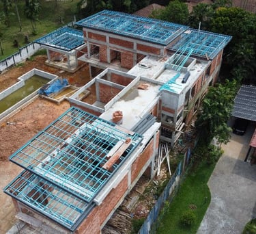 A 20,000 sf bungalow under construction in kuala lumpur