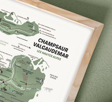 Détail carte Champsaur Valgaudemar Zéro Cinq Design