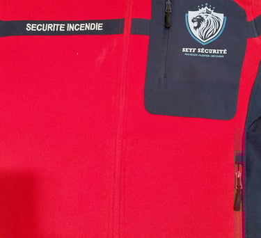 Veste rouge d'agent de sécurité incendi haut de gamme