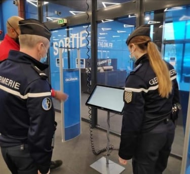 agent de sécurité soutient de la police event important