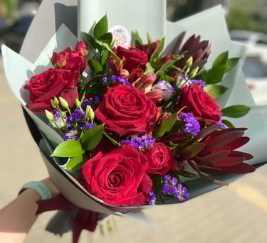 bouquet of red roses