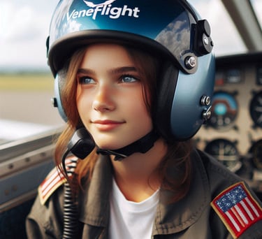niña piloto veneflight