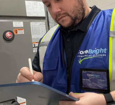 CoreBright employee ordering supplies for client.