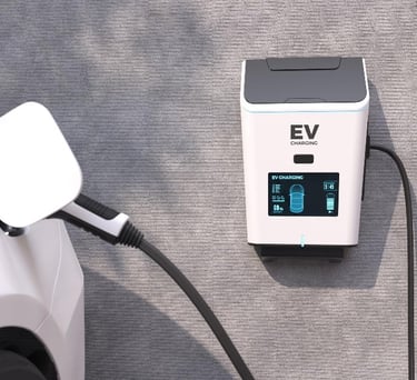 EV şarj istasyonu için elektrik güç artırımı uygulaması.