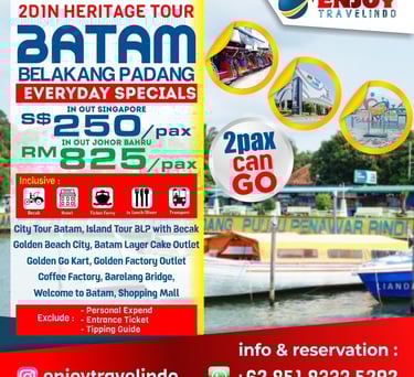 tour operator for 3d2n batam tour, bintan tour, belakang padang, kepri tour, snorkeling, cheap tour