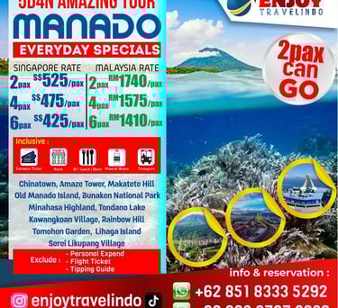 tour operator for manado tour, bunaken island, tondano, diving tour, snorkeling tour, cheap tour,