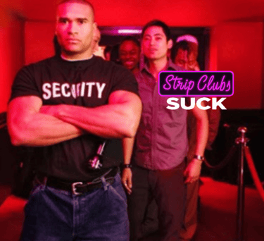entrance to strip club