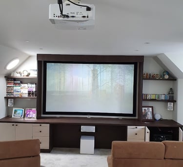 Professional home cinema and media room installation service in Manchester.
