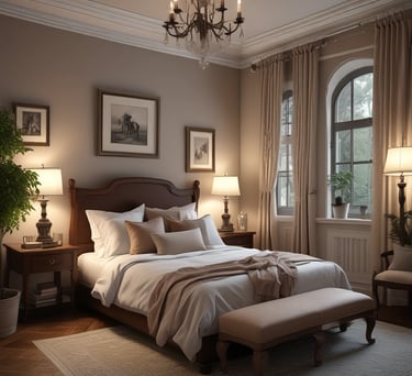 A stunning view of the hacienda at sunset.