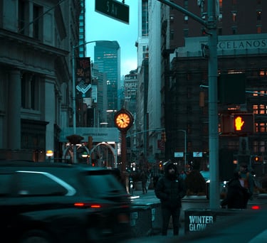 Photographie professionnelle de l'entrepirse genecis studio dans les rues de new york 