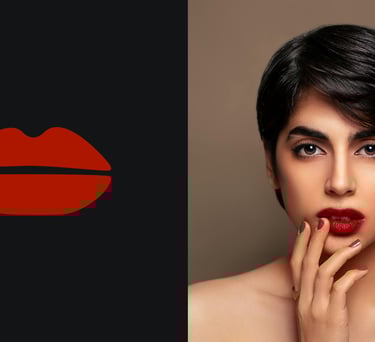 batom vermelho @nemachadodesign identidade visual marca branding maquiagem cartão de visita social m