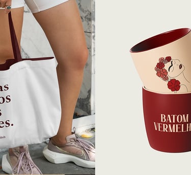 batom vermelho @nemachadodesign identidade visual marca branding maquiagem cartão de visita social m