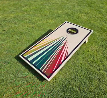Rankų darbo cornhole lenta iš storos faneros