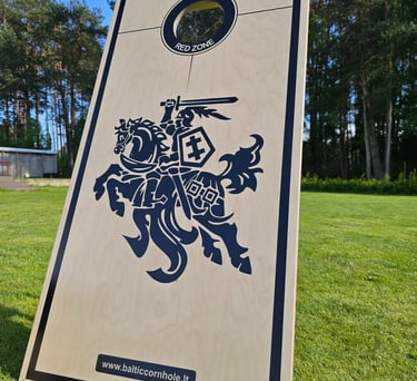 Lietuvoje gaminta cornhole lenta – 18 mm storio fanera