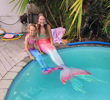Mermaid at a birthday party