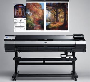 a large format printer with a large format of a picture