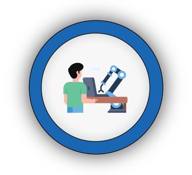 Icon of a blueprint and tools, representing our STEM lab design and installation service.