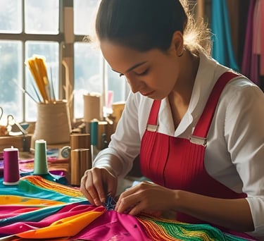 Thai seamstress at work