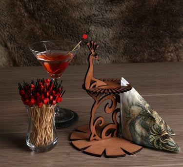 porte-serviette paon