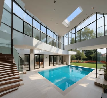 an abstract photograph of a curved wall