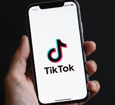 An engaging snapshot of a person filming a creative project for TikTok.