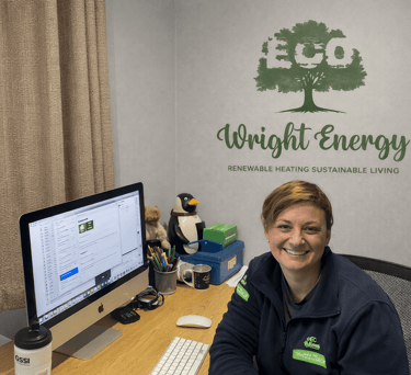 office manager working in the office