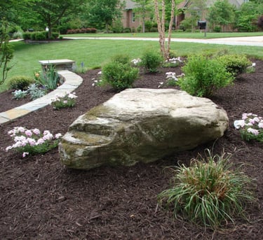 naturalistic landscaping and hardscaping