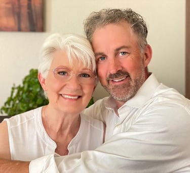 Pretty 70 year old mother and 50 year old manson happy before trip together