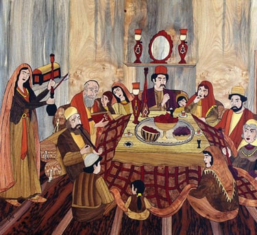 family celebrating Yalda