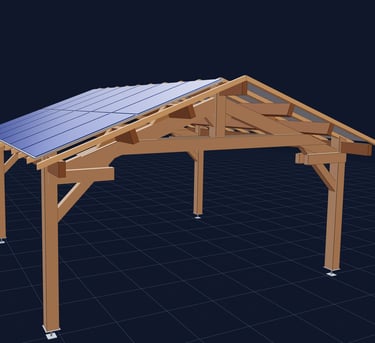 Carports personnalisés compatibles solaire et panneau photovolaïque Aubenas ardeche