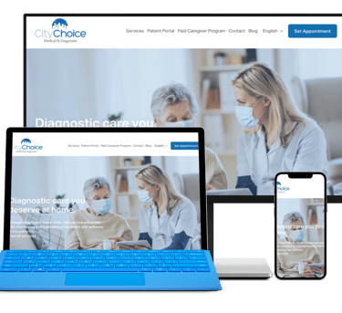 citychoice medical web mockup