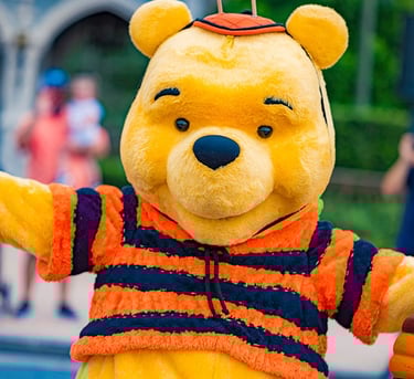 Winnie the Pooh pictured at Disney's Magic Kingdom® Park.
