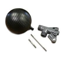 "High-quality molded plastic float ball and components for industrial use"