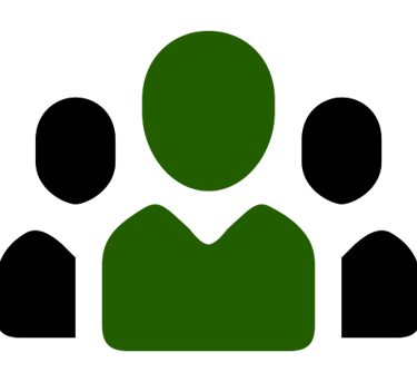 a person with a green and black background