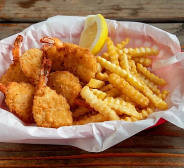 Shrimp basket with fries from Captain’s Galley