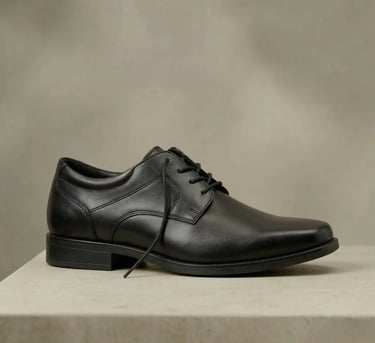 Zapato oxford de cuero negro para hombre, calzado ejecutivo con cordones