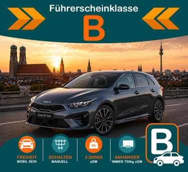 Führerscheinklasse B – FahrFrequenz Fahrschule München