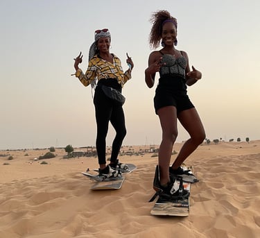 Dubai dessert snowboarding