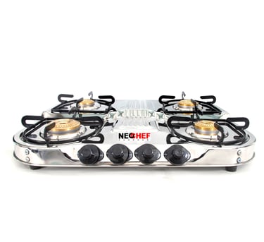 4 burner steel gas stove