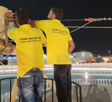 Zipline Construction in Qatar SAM ZIP LINE
