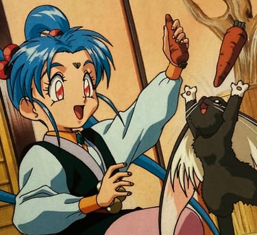 Tenchi Muyo! Sasami and Ryo-Ohki Sharin' Carrots