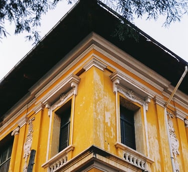 French architecture in Saigon shot on film